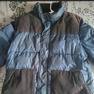 Scotch & Soda Two-Tone Blue and Black Puffer Jacket